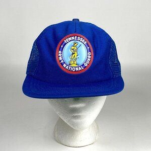 Vintage Tennessee Army National Guard Mesh Snapback Trucker Hat Made in USA